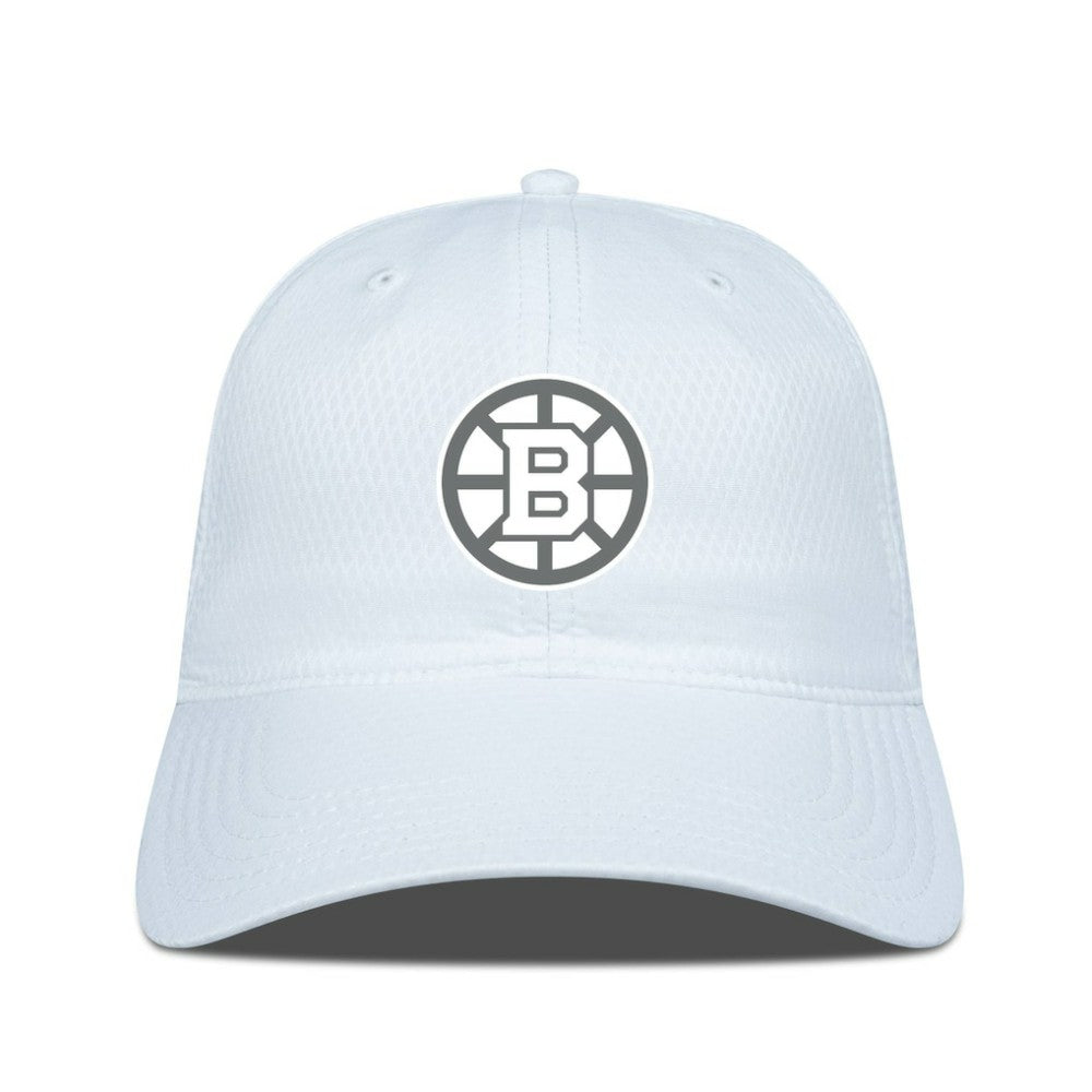 Boston Bruins Levelwear Matrix Slate & Snow Unstructured Adjustable Hat White