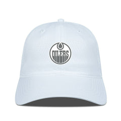 Edmonton Oilers - Levelwear Matrix Slate & Snow Unstructured Adjustable Hat White