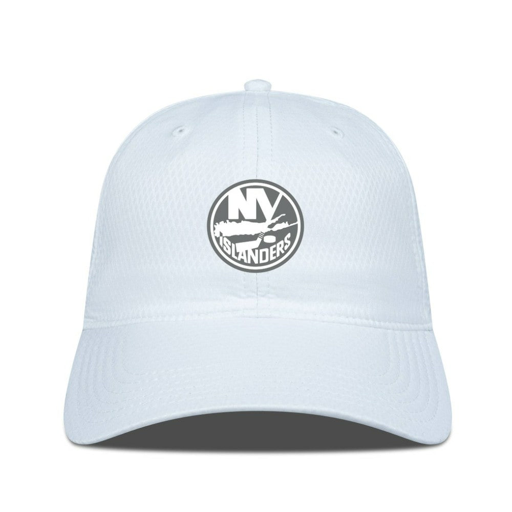New York Islanders - Levelwear Matrix Slate & Snow Unstructured Adjustable Hat White
