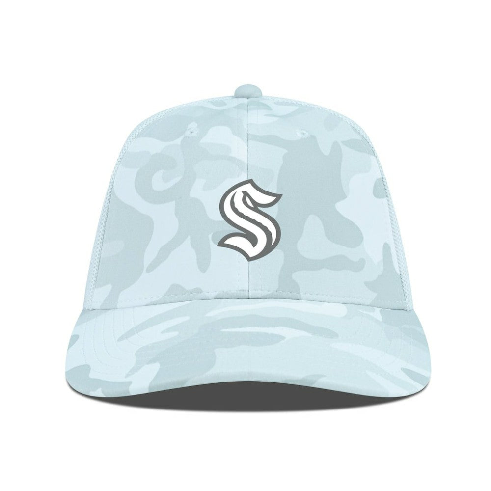Seattle Kraken Levelwear Clash Slate & Snow Meshback Flex Hat Camo