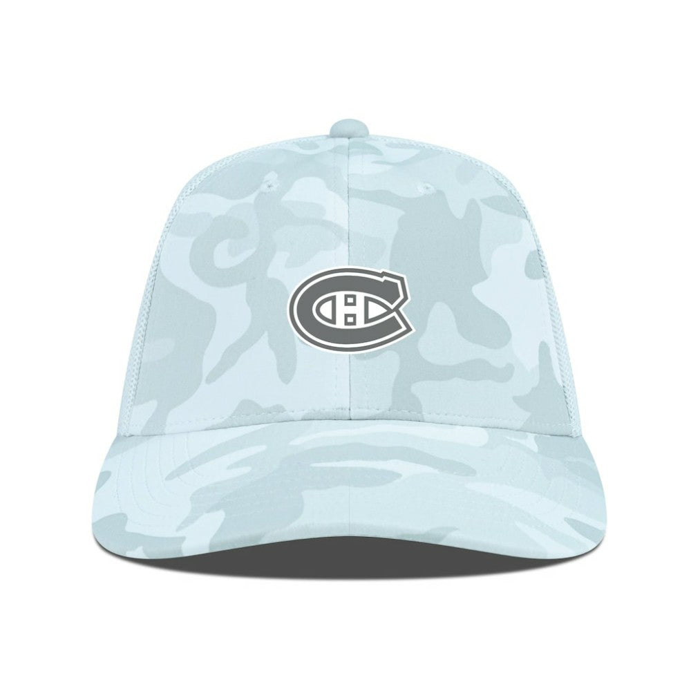 Montreal Canadiens - Levelwear Clash Slate & Snow Meshback Flex Hat Camo