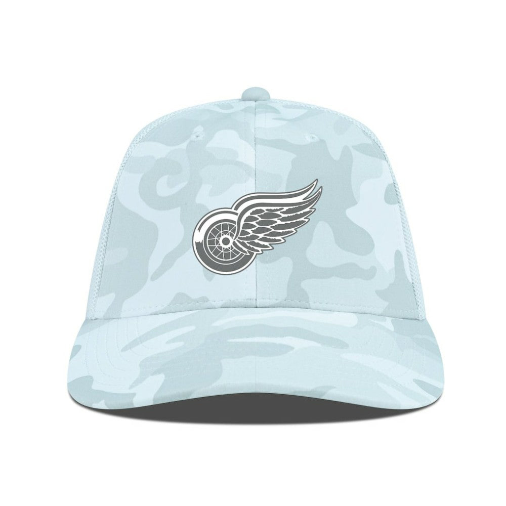 Detroit Red Wings - Levelwear Clash Slate & Snow Meshback Flex Hat Camo