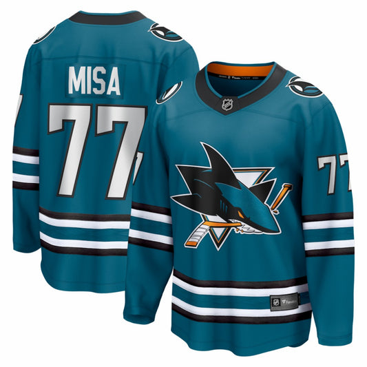 Michael Misa San Jose Sharks Fanatics Breakaway Jersey - Teal | NHL Jerseys