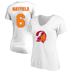 Baker Mayfield Tampa Bay Buccaneers Women's Plus Size Name & Number Scoop Neck T-Shirt White - Fanatics