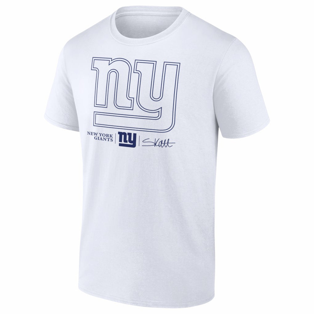 Cam Skattebo New York Giants Tonal Player Name & Number T-Shirt White - NFL