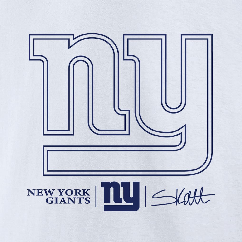 Cam Skattebo New York Giants Tonal Player Name & Number T-Shirt White - NFL