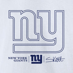 Cam Skattebo New York Giants Tonal Player Name & Number T-Shirt White - NFL