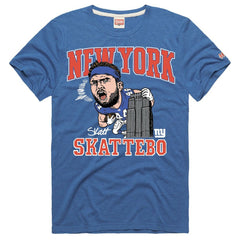 Cam Skattebo New York Giants Homage Unisex Caricature Player Graphic Tri-Blend T-Shirt Royal - NFL