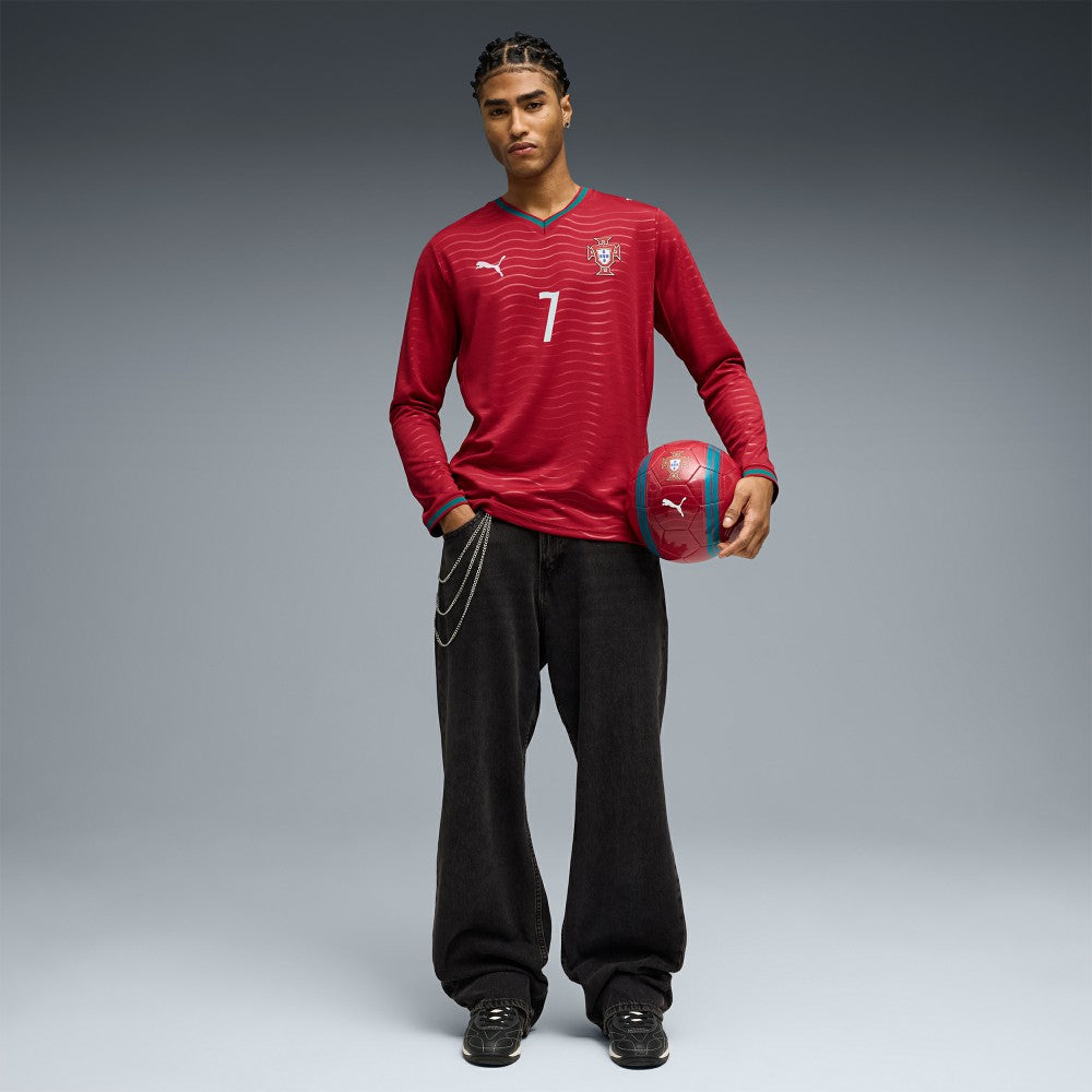 Puma Cristiano Ronaldo Portugal National Team 2026 Home Replica Long Sleeve Jerseys - Red
