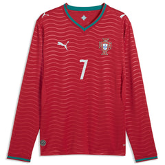 Puma Cristiano Ronaldo Portugal National Team 2026 Home Replica Long Sleeve Jerseys - Red