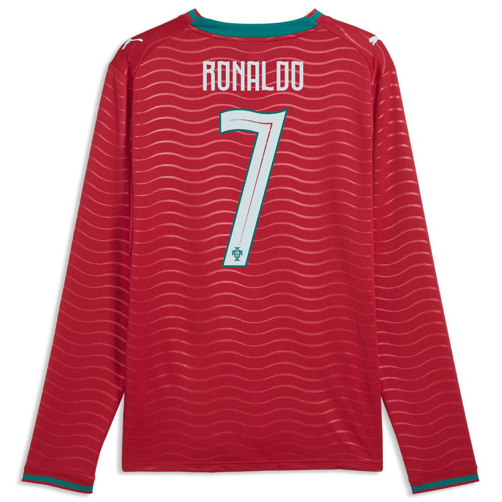 Puma Cristiano Ronaldo Portugal National Team 2026 Home Replica Long Sleeve Jerseys - Red