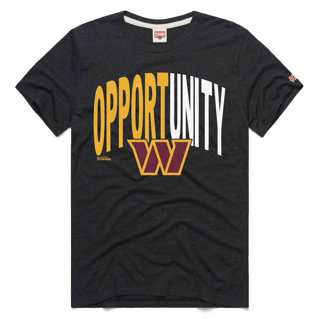 Washington Commanders Homage Unisex 2025 Inspire Change Opportunity Tri-Blend T-Shirt Charcoal - NFL