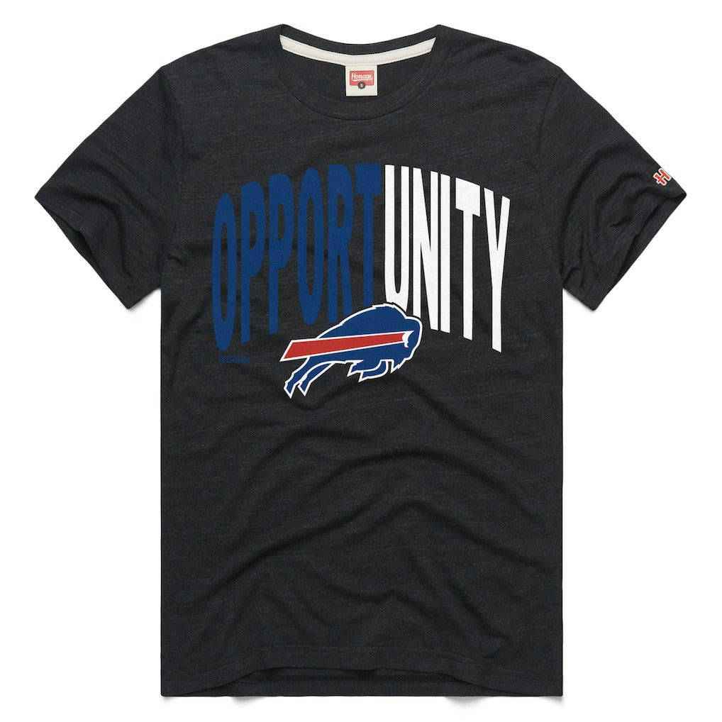 Buffalo Bills Homage Unisex 2025 Inspire Change Opportunity Tri-Blend T-Shirt Charcoal - NFL