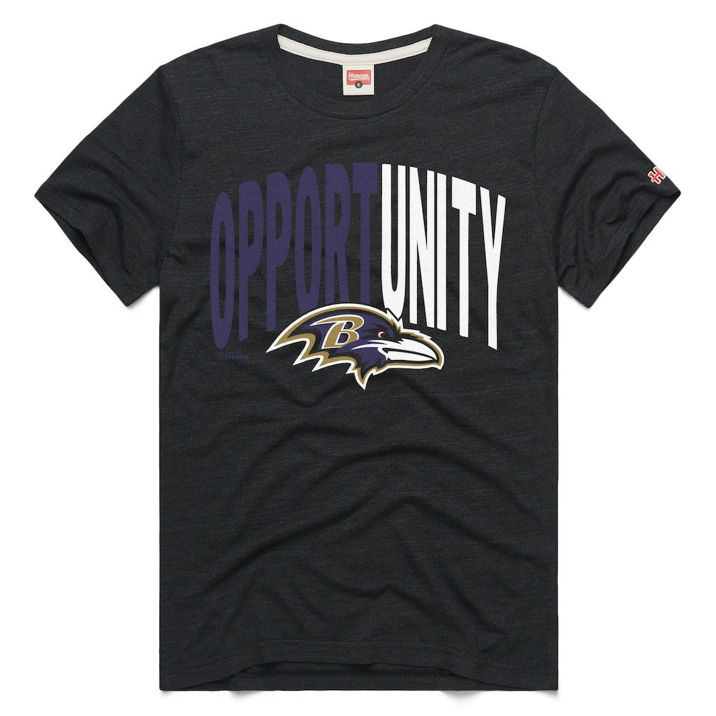 Baltimore Ravens Homage Unisex 2025 Inspire Change Opportunity Tri-Blend T-Shirt Charcoal - NFL