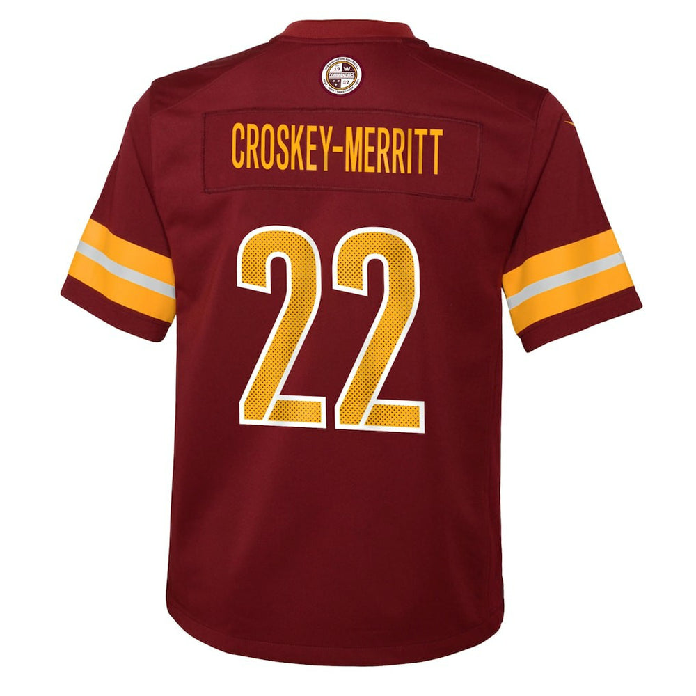 Jacory Croskey-Merritt Washington Commanders Youth Team Game Jersey Burgundy - Nike