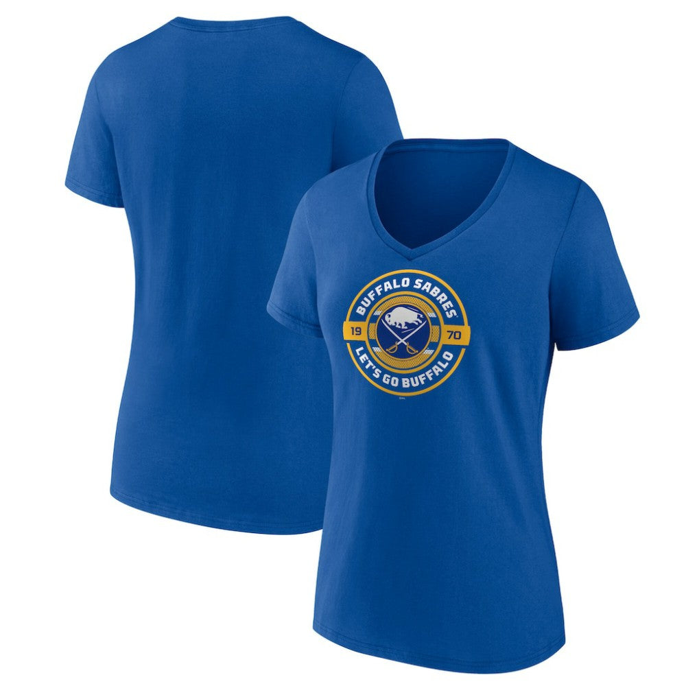 Buffalo Sabres - Women's Native V-Neck T-Shirt Royal