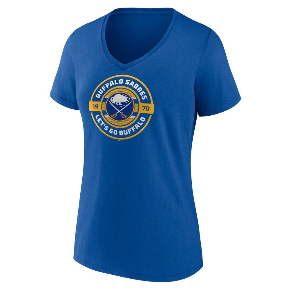 Buffalo Sabres - Women's Native V-Neck T-Shirt Royal