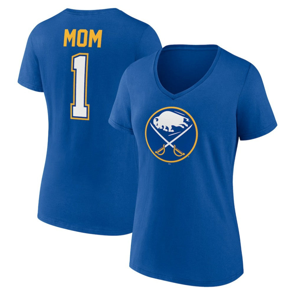Buffalo Sabres - Women's Mother's Day V-Neck T-Shirt Royal