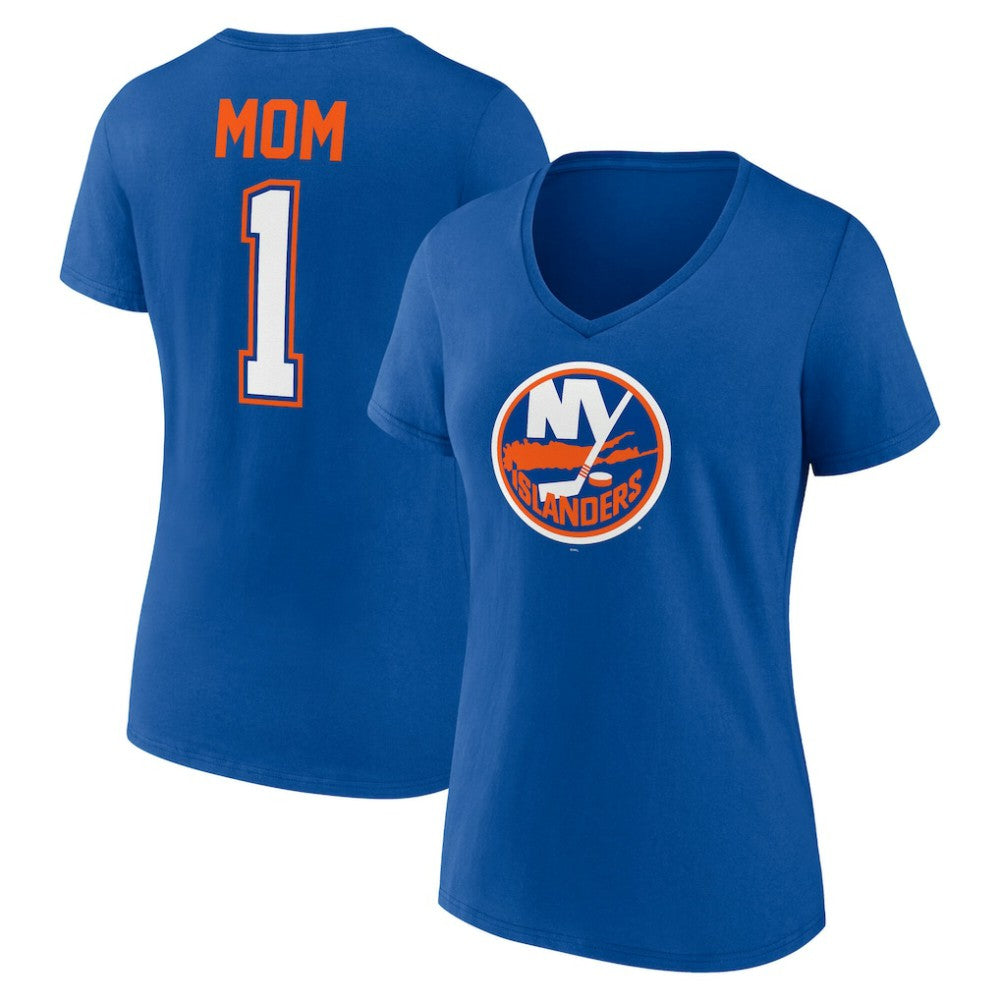 New York Islanders - Women's Mother's Day V-Neck T-Shirt Royal