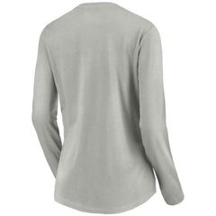 St. Louis Blues - Women's Primary Logo Long Sleeve V-Neck T-Shirt Gray