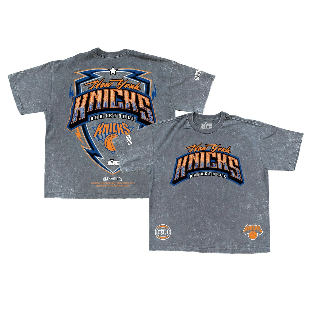 New Era - New York Knicks Banner Era Collection Premium T-Shirt - Gray
