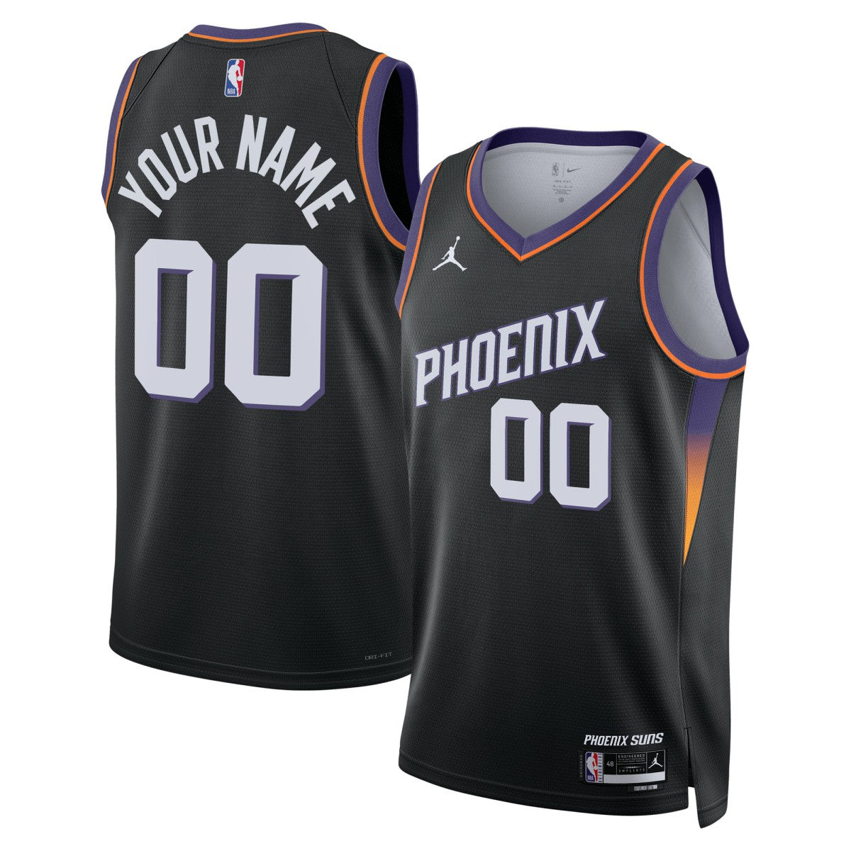 NBA - Phoenix Suns Jordan Brand Unisex Swingman Custom Jersey - Statement Edition - Black