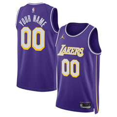 NBA - Los Angeles Lakers Jordan Brand Unisex Swingman Custom Jersey - Statement Edition - Purple