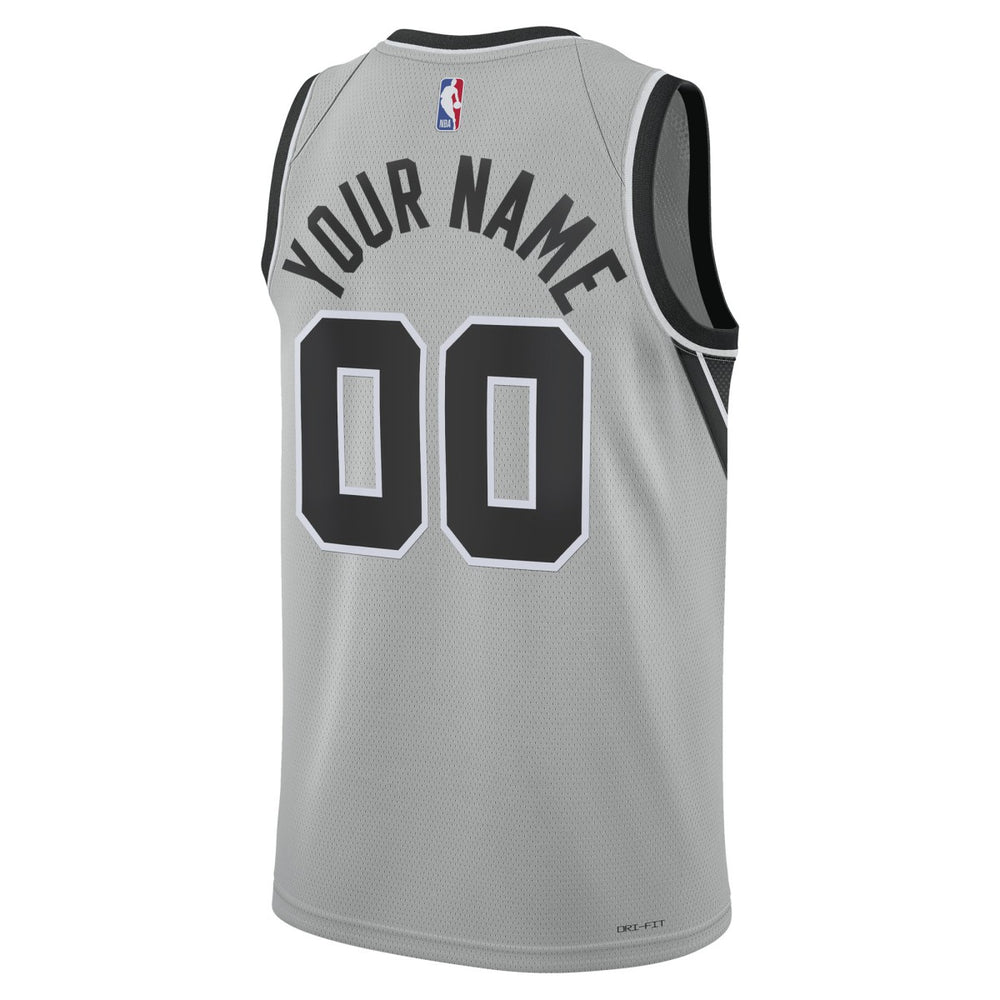 NBA - San Antonio Spurs Jordan Brand Unisex Swingman Custom Jersey - Statement Edition - Silver