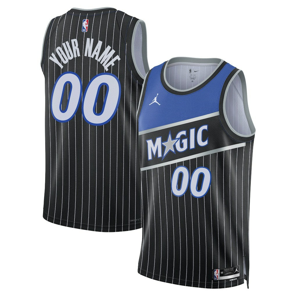 NBA - Orlando Magic Jordan Brand Unisex Swingman Custom Jersey - Statement Edition - Black