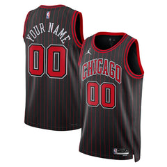 NBA - Chicago Bulls Jordan Brand Unisex Swingman Custom Jersey - Statement Editi- Black