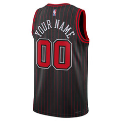 NBA - Chicago Bulls Jordan Brand Unisex Swingman Custom Jersey - Statement Editi- Black