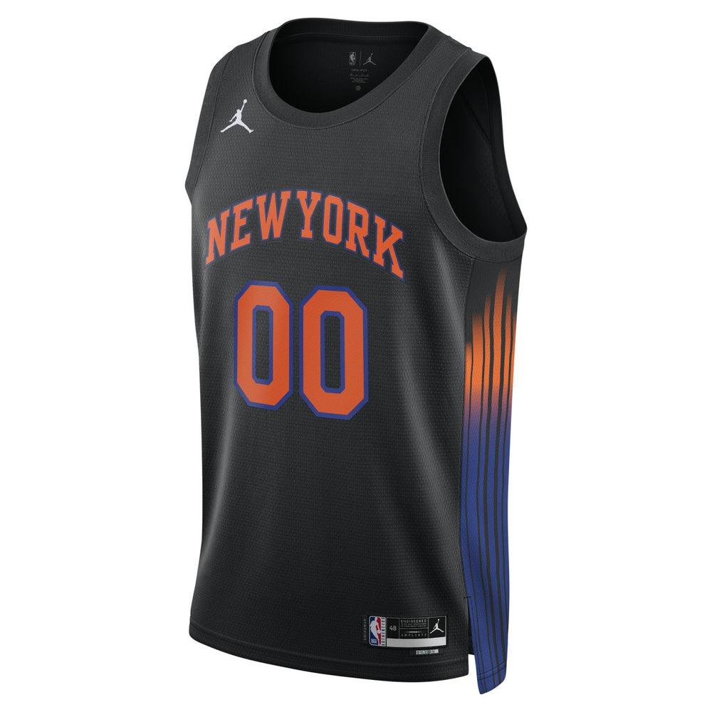 NBA - New York Knicks Jordan Brand Unisex Swingman Custom Jersey - Statement Edition - Black
