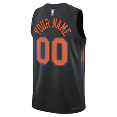 NBA - New York Knicks Jordan Brand Unisex Swingman Custom Jersey - Statement Edition - Black