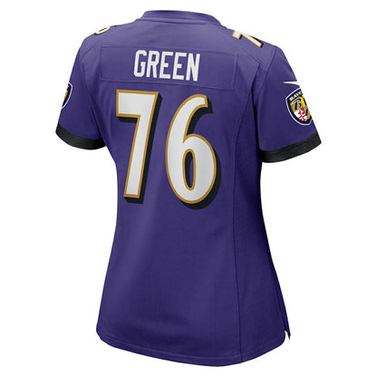 Kenyon Green Baltimore Ravens Women's Team Game Jersey - Purple | NFL Jerseys