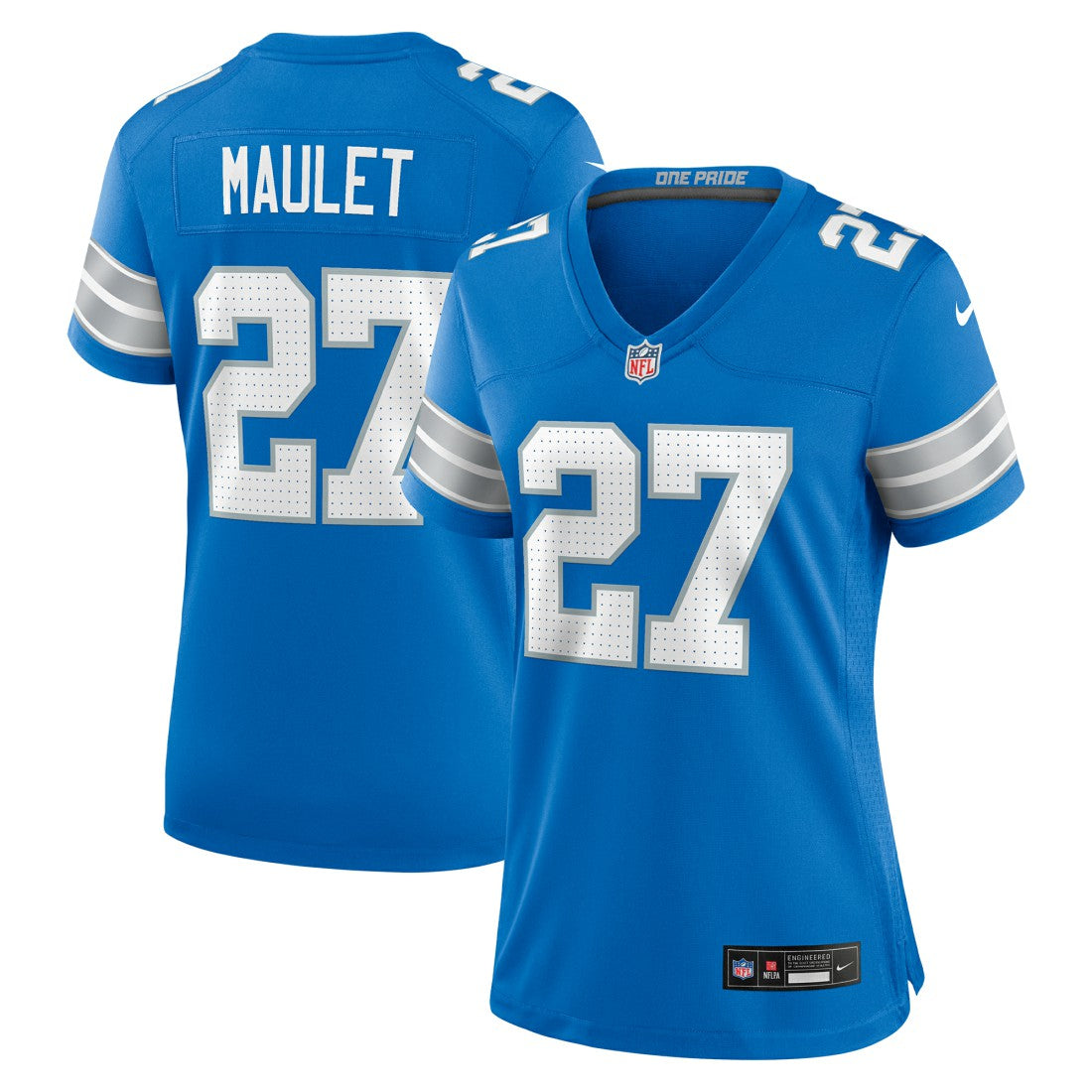 Arthur Maulet Detroit Lions Women's Team Game Jersey Blue - Nike