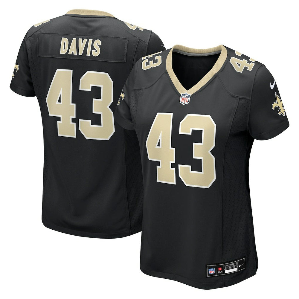 Michael Davis New Orleans Saints Women's Team Game Jersey Black - Nike
