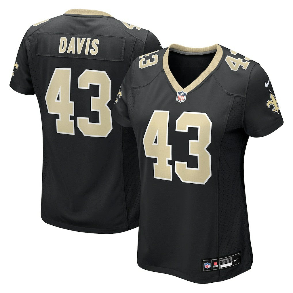 Michael Davis New Orleans Saints Women's Team Game Jersey Black - Nike
