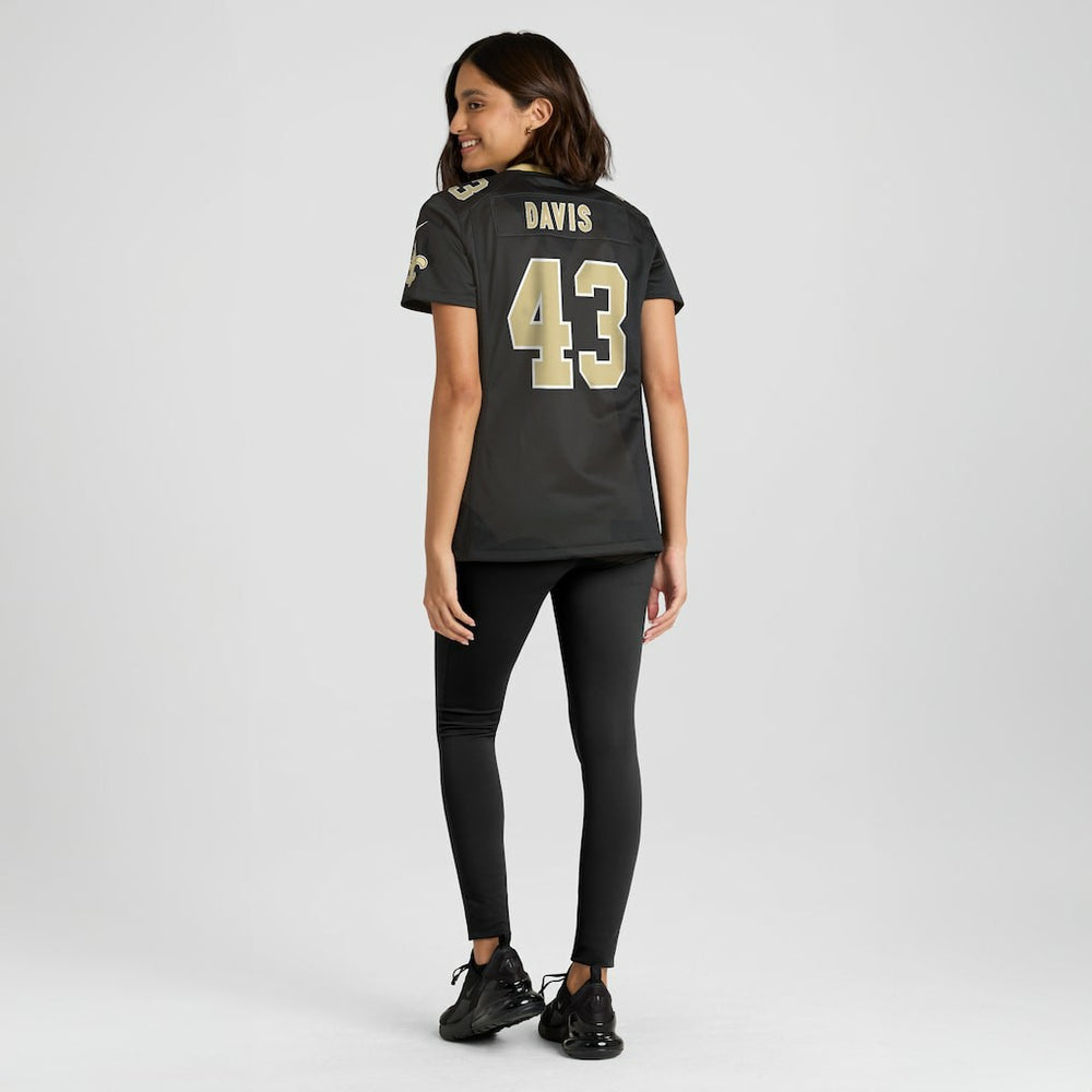 Michael Davis New Orleans Saints Women's Team Game Jersey Black - Nike