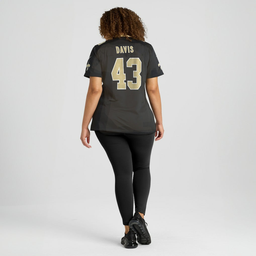 Michael Davis New Orleans Saints Women's Team Game Jersey Black - Nike