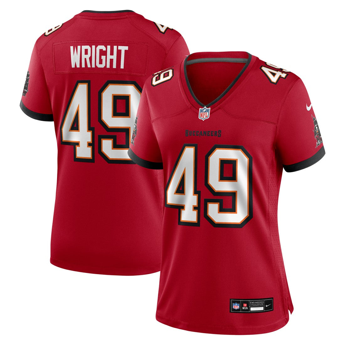 Owen Wright Tampa Bay Buccaneers Women's Team Game Jersey Red - Nike