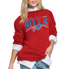 Buffalo Bills Starter Women's Arch Stripe Fleece Sweatshirt Red - NFL