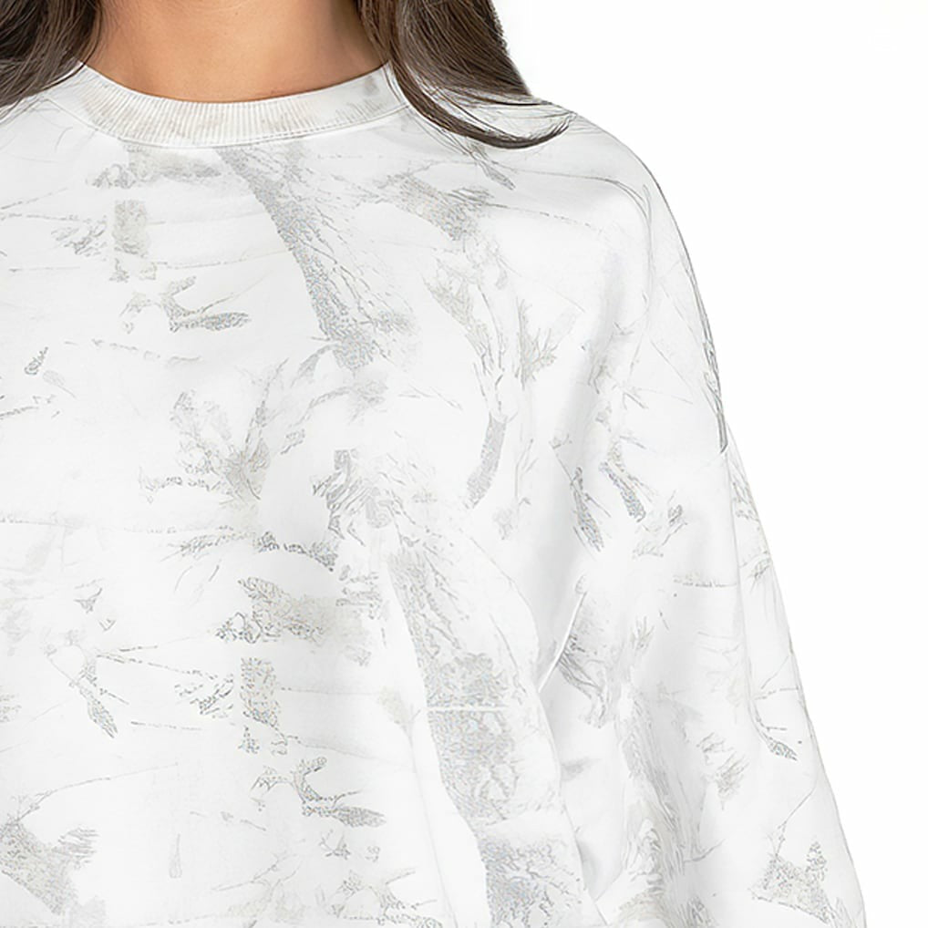 Washington Commanders Gameday Couture Women's Whiteout Oversized Premium Fleece Sweatshirt Arctic Camo - NFL