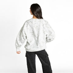 New England Patriots Gameday Couture Women's Whiteout Oversized Premium Fleece Sweatshirt Arctic Camo - NFL