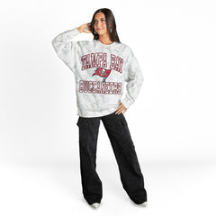 Tampa Bay Buccaneers Gameday Couture Women's Whiteout Oversized Premium Fleece Sweatshirt Arctic Camo - NFL