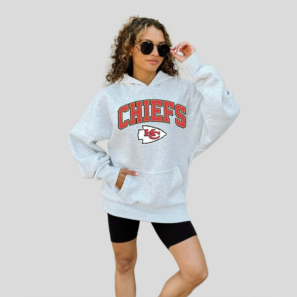Kansas City Chiefs Gameday Couture Women's Fan Edition Premium Weight Hoodie Ash - NFL