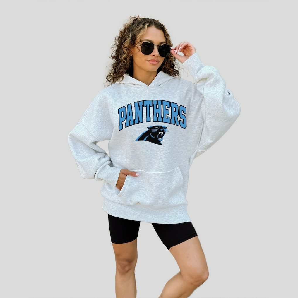 Carolina Panthers Gameday Couture Women's Fan Edition Premium Weight Hoodie Ash - NFL