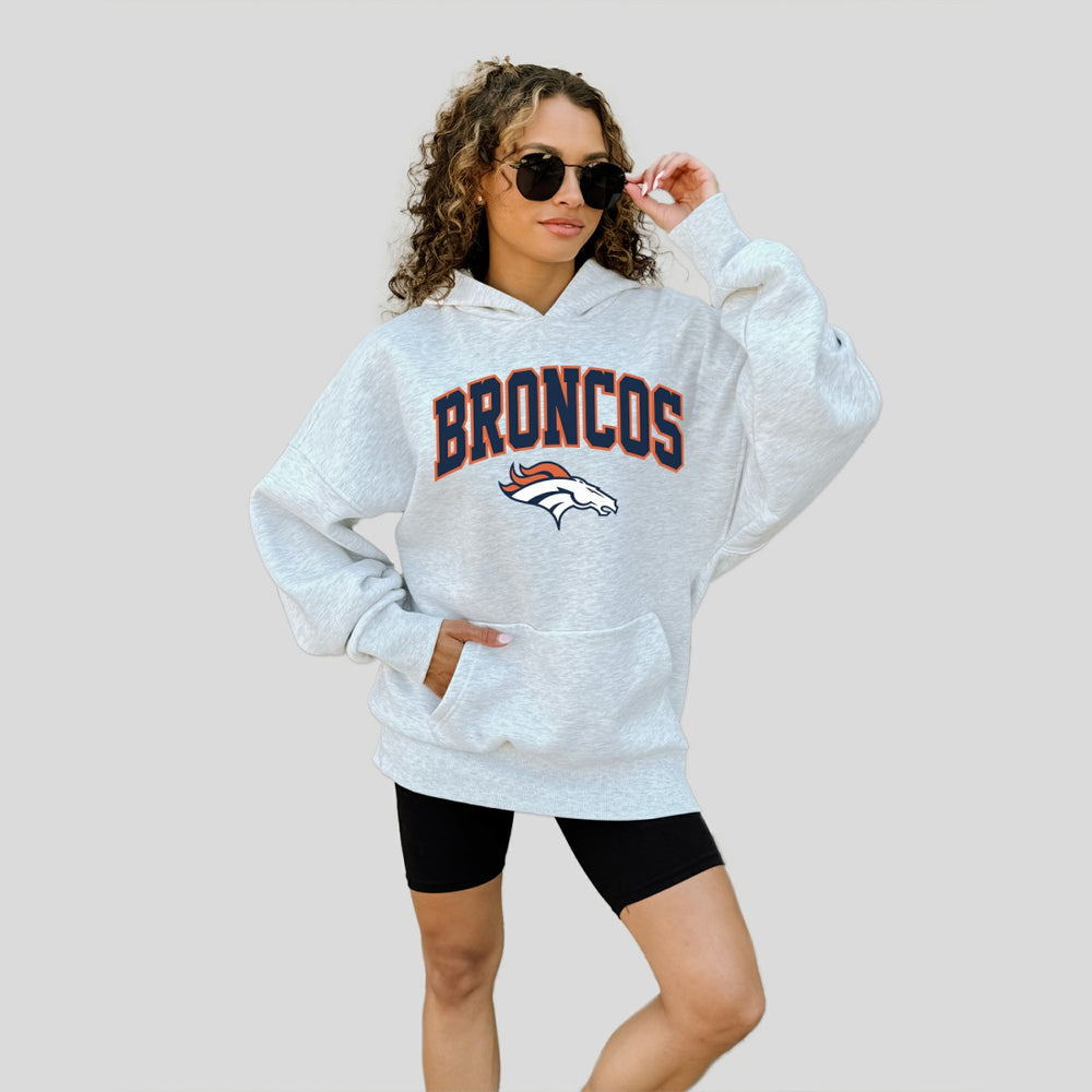Denver Broncos Gameday Couture Women's Fan Edition Premium Weight Hoodie Ash - NFL
