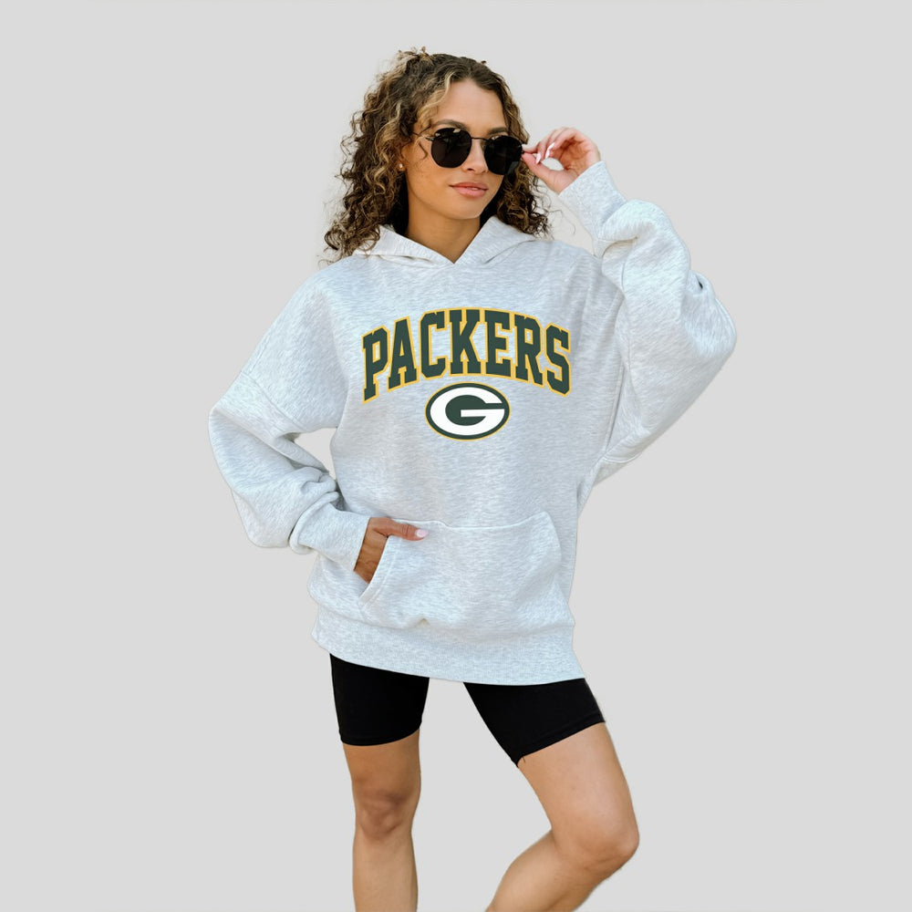 Green Bay Packers Gameday Couture Women's Fan Edition Premium Weight Hoodie Ash - NFL