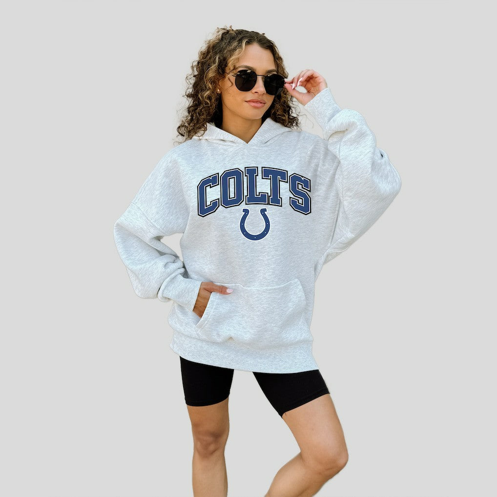 Indianapolis Colts Gameday Couture Women's Fan Edition Premium Weight Hoodie Ash - NFL