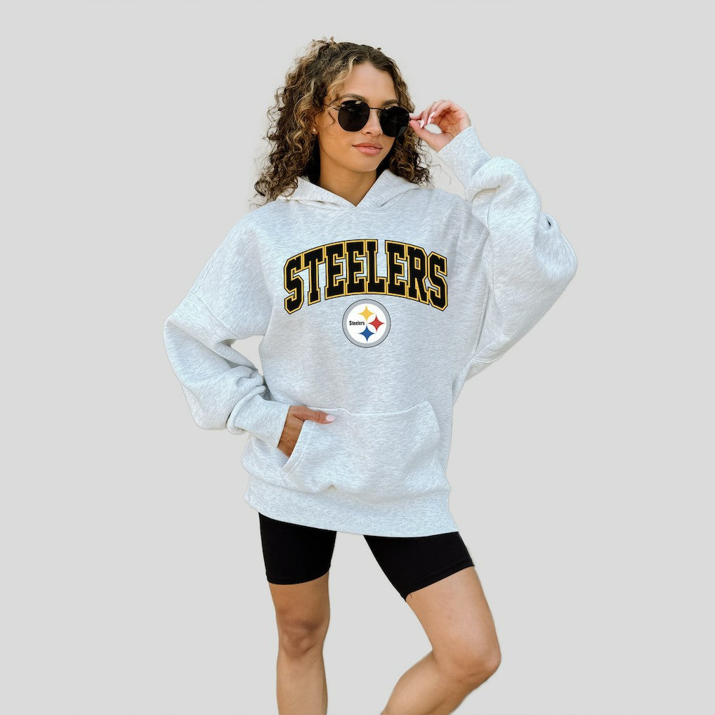Pittsburgh Steelers Gameday Couture Women's Fan Edition Premium Weight Hoodie Ash - NFL